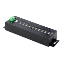 StarTech.com 10-Port Industrial USB 2.0 Hub, Rugged USB Hub w/ESD Level 4 Protection, DIN/Wall/Desk-Mountable USB-A HUB, USB...