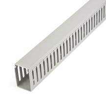 StarTech.com Open Slot Cable Management Raceway with Cover, 2'(50mm)W x 3'(75mm)H - 6.5ft(2m) length - 1/4'(8mm) Slots, PVC...