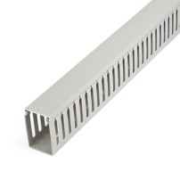 StarTech.com Open Slot Cable Management Raceway with Cover, 2'(50mm)W x 3'(75mm)H - 6.5ft(2m) length - 1/4'(8mm) Slots, PVC...