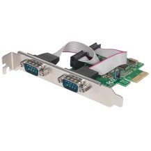 Manhattan PCI Express Card, 2x Serial DB9 ports, 2.5 Mbps, x1 x4 x8 x16 lane buses, Standard/Low Profile PCI, Three Year...