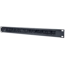 Intellinet 19' Cable Entry Panel, 1U, with Brush Insert, Black