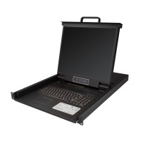 StarTech.com 8 Port Rackmount KVM Console w/ 6ft Cables - Integrated KVM Switch w/ 19' LCD Monitor - Fully Featured 1U LCD...