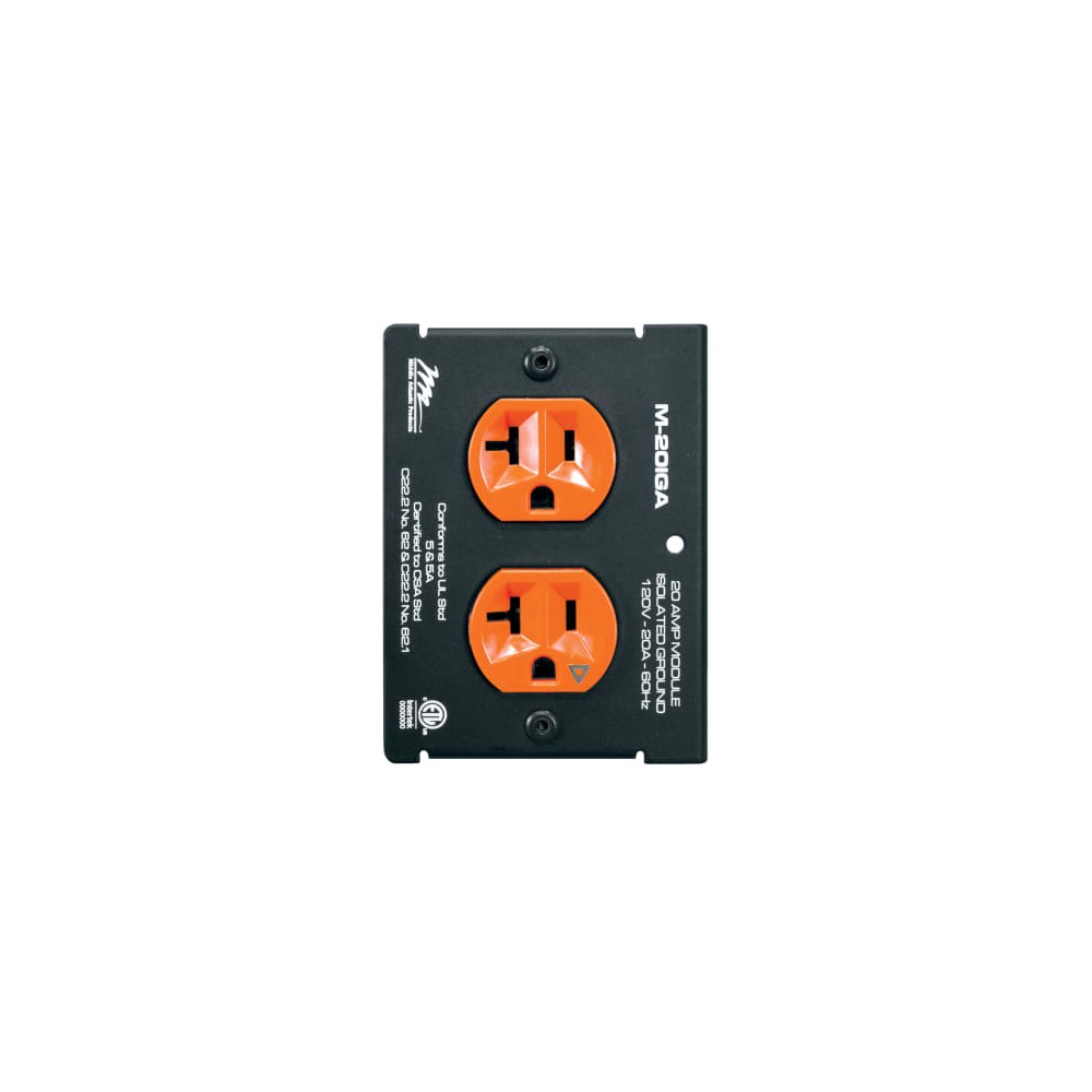 Middle Atlantic Products M-20IGA socket-outlet NEMA 5-20R Black, Orange