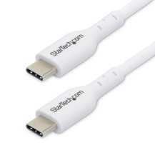 StarTech.com 2m (6.6ft) White USB-C Charging Cable, USB C Cable, USB 2.0 Type-C Laptop Charger Cord, 60W 3A Power Delivery...