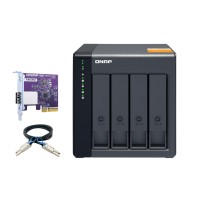 QNAP TL-D400S HDD/SSD enclosure Black 2.5/3.5'