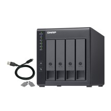 QNAP TR-004 storage drive enclosure HDD/SSD enclosure Black 2.5/3.5'