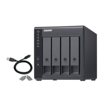 QNAP TR-004 storage drive enclosure HDD/SSD enclosure Black 2.5/3.5'