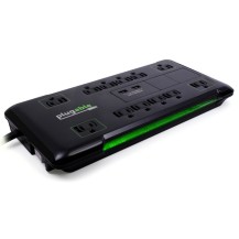 Plugable Technologies PS12-USB2B surge protector Black 12 AC outlet(s) 120 V 1.89 m