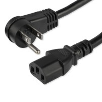 StarTech.com 6ft (2m) Computer Power Cord, Right Angle NEMA 5-15P to C13, 10A 125V, 18AWG, Black Replacement AC Power Cord...