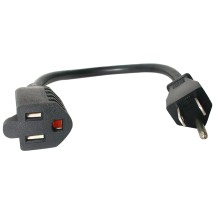 StarTech.com 1ft (30cm) Short Extension Cord, NEMA 5-15R to NEMA 5-15P Black Extension Cord, 13A 125V, 16AWG, Outlet...