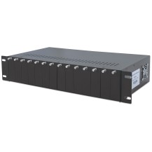 Intellinet 14-Slot Media Converter Chassis, Includes redundant power supply, 19' rackmountable, 2U