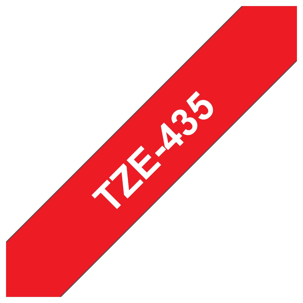 Brother TZE-435 label-making tape White on red Brother TZE-435 label-making tape White on red