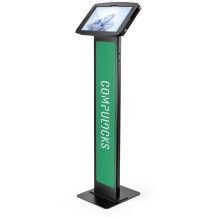 Compulocks Surface Pro 8-10 Space Enclosure Brandable Floor Stand Plus Hub Black
