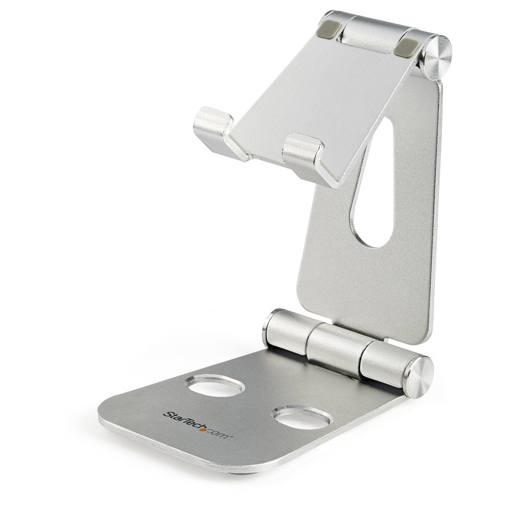 StarTech.com Phone and Tablet Stand - Foldable Universal Mobile Device Holder for Smartphones & Tablets - Adjustable Multi...