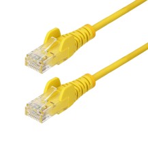 StarTech.com 7ft Yellow Slim CAT6 Ethernet Cable, Snagless, 100W PoE, UTP, LSZH, 28AWG Pure Bare Copper Wire, Slim RJ45...