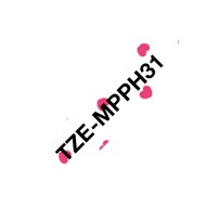 Brother TZE-MPPH31 label-making tape Black on pink