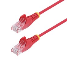 StarTech.com 2ft Red Slim CAT6 Ethernet Cable, Snagless, 100W PoE, UTP, LSZH, 28AWG Pure Bare Copper Wire, Slim RJ45 Network...