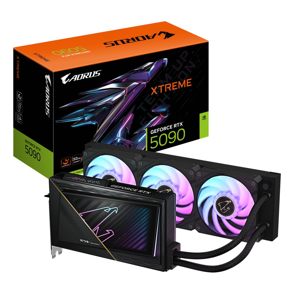 GIGABYTE AORUS GeForce RTX 5090 XTREME WATERFORCE 32G Graphics Card - 32GB GDDR7, 512bit, PCI-E 5.0, 2655MHz Core Clock, 3 x... GIGABYTE AORUS GeForce RTX 5090 XTREME WATERFORCE 32G Graphics Card - 32GB GDDR7, 512bit, PCI-E 5.0, 2655MHz Core Clock, 3 x...