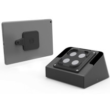 Compulocks Universal Tablet Magnetic AV Conference Room Capsule with Cable Lock Black