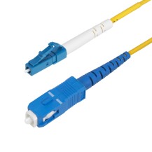 StarTech.com 15m (49.2ft) LC to SC (UPC) OS2 Single Mode Simplex Fiber Optic Cable, 9/125µm, 40G/100G, Bend Insensitive, Low...
