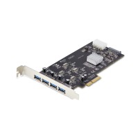 StarTech.com 4-Port USB PCIe Card, USB 3.2 5Gbps, PCI Express Expansion Card with 4x Independent USB Controllers, 4x USB-A...