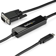 StarTech.com 3ft/1m USB C to VGA Cable - 1920x1200/1080p USB Type C to VGA Video Active Adapter Cable - Thunderbolt 3...