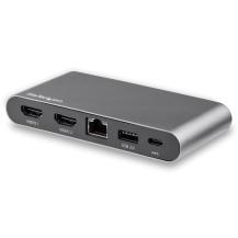 StarTech.com USB C Multiport Adapter, Dual 4K Monitor, USB-C to Dual HDMI Adapter, 2x USB-A Ports, 100W PD 3.0, Gigabit LAN...