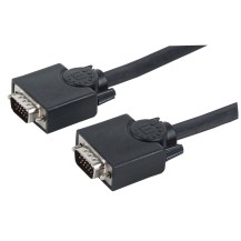 Manhattan VGA Monitor Cable (with Ferrite Cores), 20m, Black, Male to Male, HD15, Cable of higher SVGA Specification (fully...