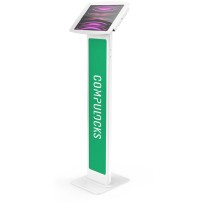 Compulocks iPad Pro 12.9' (3-6th Gen) Space Enclosure Brandable Floor Stand White