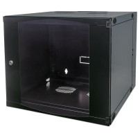 Intellinet 19' Network Cabinet - Wall Mount (Double Section Hinged Swing Out), 15U, 600mm Deep, Black, Flatpack, Max 30kg...