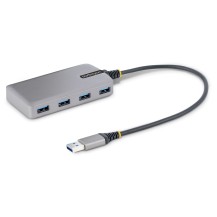 StarTech.com 4-Port USB Hub - USB 3.0 5Gbps, Bus Powered, USB-A to 4x USB-A Hub w/ Optional Auxiliary Power Input - Portable...