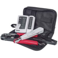 Intellinet 4-Piece Network Tool Kit, 4 Tool Network Kit Composed of LAN Tester, LSA punch down tool, Crimping Tool and Cut...