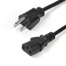 StarTech.com 10ft (3m) Computer Power Cord, NEMA 5-15P to C13, 10A 125V, 10 Pack, 18AWG, Black Replacement AC Power Cord...