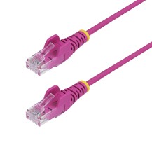 StarTech.com 30ft Pink Slim CAT6 Ethernet Cable, Snagless, 100W PoE, UTP, LSZH, 28AWG Pure Bare Copper Wire, Slim RJ45...