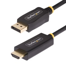 StarTech.com 6.6ft (2m) DisplayPort to HDMI Adapter Cable, 4K 60Hz with HDR, DP to HDMI 2.0b, Active Video Converter...