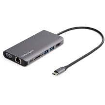 StarTech.com USB C Multiport Adapter - USB-C Mini Travel Dock w/ 4K HDMI or 1080p VGA - 3x USB 3.0 Hub, SD, GbE, Audio, 100W...