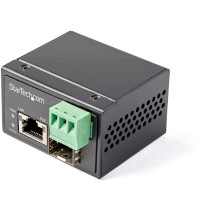 StarTech.com PoE+ Industrial Fiber to Ethernet Media Converter 30W - SFP to RJ45 - Singlemode/Multimode Fiber to Copper...