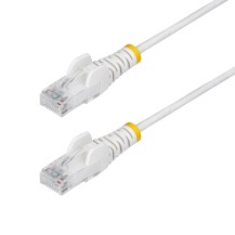 StarTech.com 3ft White Slim CAT6 Ethernet Cable, Snagless, 100W PoE, UTP, LSZH, 28AWG Pure Bare Copper Wire, Slim RJ45...
