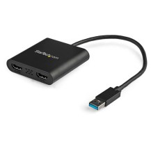 StarTech.com USB 3.0 to Dual HDMI Adapter, USB to 2x HDMI Monitor Converter for Windows (no support for macOS/ChromeOS/Linux)...