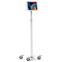 Compulocks iPad Pro 12.9' (3-6th Gen) Space Enclosure Medical Rolling Cart Plus Hub White