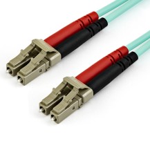 StarTech.com 15m (50ft) LC/UPC to LC/UPC OM3 Multimode Fiber Optic Cable, Full Duplex 50/125µm Zipcord Fiber Cable, 100G, Low...