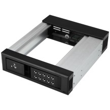 StarTech.com 5.25 to 3.5 Hard Drive Hot Swap Bay - For 3.5' SATA/SAS Drives - Trayless - Aluminum