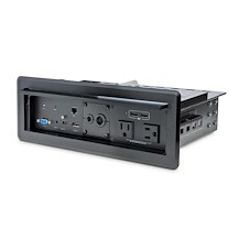 StarTech.com Conference Table Box for AV Connectivity & Power/Charging - 4K HDMI output with HDMI, DP, & VGA Inputs, GbE...