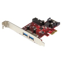 StarTech.com 4 Port PCI Express USB 3.0 Card - 2 External & 2 Internal - SATA Power - UASP Support - 2x Internal (IDC)...