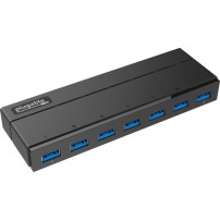 Plugable Technologies USB3-HUB7C interface hub USB 3.2 Gen 1 (3.1 Gen 1) Type-A 5000 Mbit/s Black