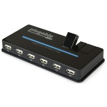 Plugable Technologies USB2-HUB10C2 interface hub USB 2.0 480 Mbit/s Black