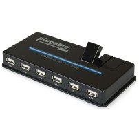 Plugable Technologies USB2-HUB10C2 interface hub USB 2.0 480 Mbit/s Black