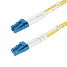 StarTech.com 10m (32.8ft) LC to LC (UPC) OS2 Single Mode Duplex Fiber Optic Cable, 9/125µm, 100G, Bend Insensitive, Low...