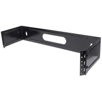 Intellinet 19' Hinged Wall Bracket, 2U, Black