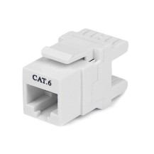 StarTech.com 180° Cat 6 Keystone Jack - RJ45 Ethernet Cat6 Wall Jack White - 110 Type